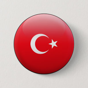 Macaron Rond 5 Cm Drapeau de la Turquie