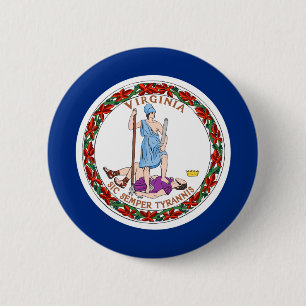 Macaron Rond 5 Cm Drapeau de la Virginie