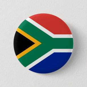 Macaron Rond 5 Cm Drapeau de l'Afrique du Sud sur le Pin/insigne de