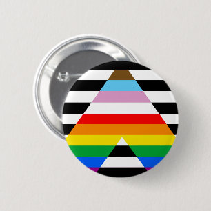 Macaron Rond 5 Cm Drapeau de l'Ally Pride de progression LGBTQ