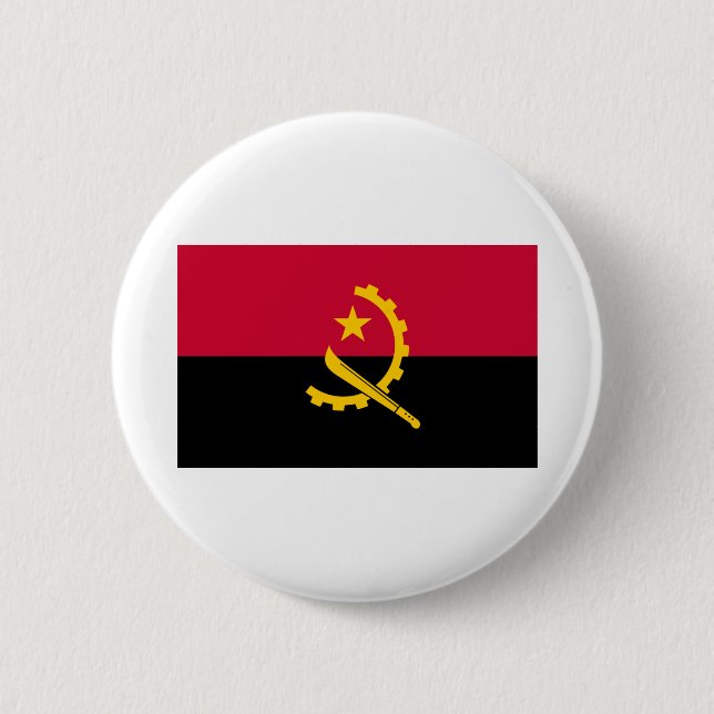 Macaron Rond 5 Cm Drapeau de l'Angola (Devant)
