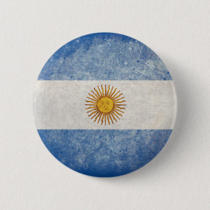 Macaron Rond 5 Cm Drapeau de l'Argentine