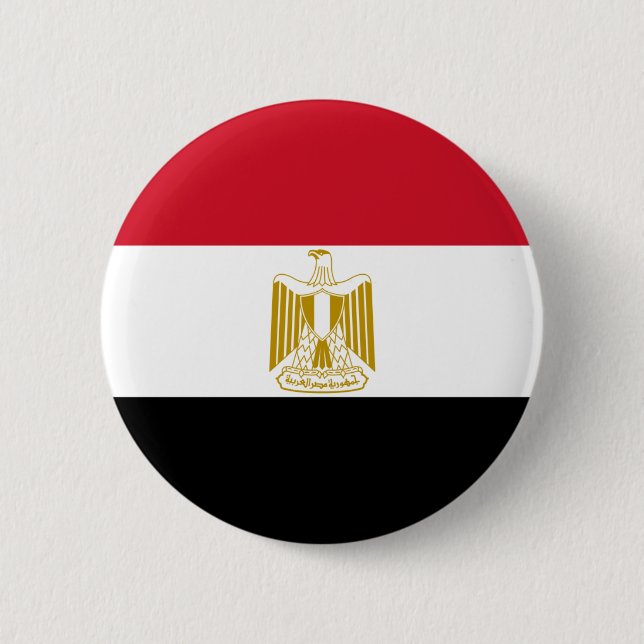 Macaron Rond 5 Cm Drapeau de l'Egypte - علممصر - drapeau égyptien (Devant)