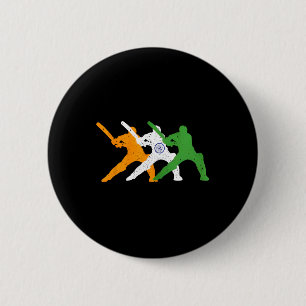 Macaron Rond 5 Cm Drapeau de l'équipe de cricket indien Tsmen Fan