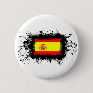 Macaron Rond 5 Cm Drapeau de l'Espagne