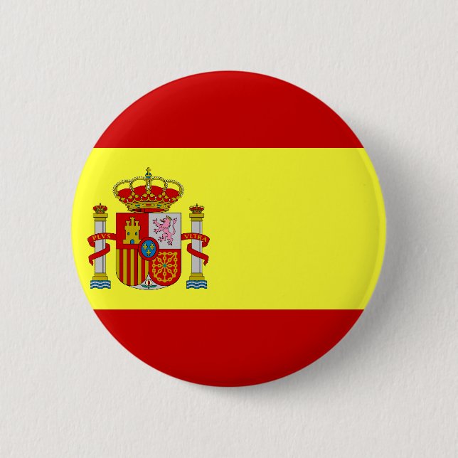 Macaron Rond 5 Cm Drapeau de l'Espagne (Devant)