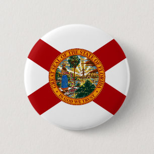 Macaron Rond 5 Cm Drapeau de l'État de Floride