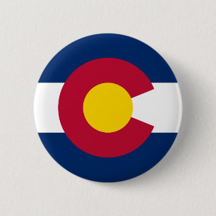 Macaron Rond 5 Cm Drapeau de l'État du Colorado