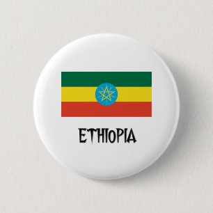 Macaron Rond 5 Cm Drapeau de l'Ethiopie