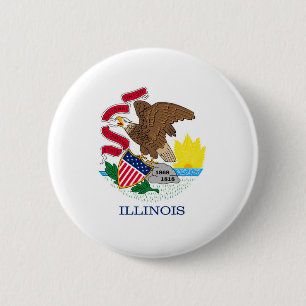Macaron Rond 5 Cm Drapeau de l'Illinois