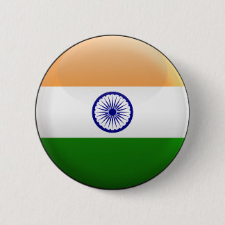 Macaron Rond 5 Cm Drapeau de l'Inde