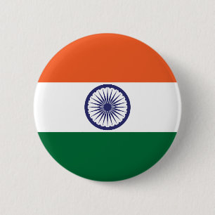 Macaron Rond 5 Cm Drapeau de l'Inde