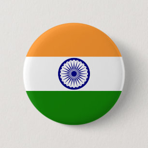 Macaron Rond 5 Cm Drapeau de l'Inde