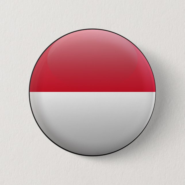 Macaron Rond 5 Cm Drapeau de l'Indonésie (Devant)