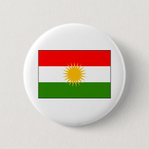 Macaron Rond 5 Cm Drapeau de l'Irak du Kurdistan