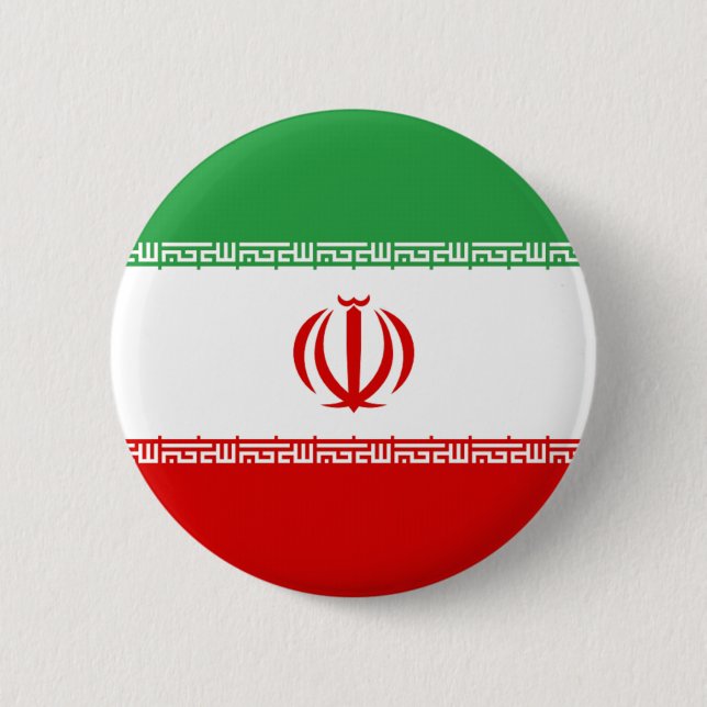Macaron Rond 5 Cm Drapeau de l'Iran (Devant)