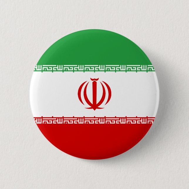 Macaron Rond 5 Cm Drapeau de l'Iran (Devant)