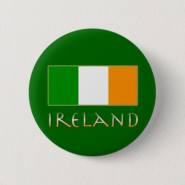 Macaron Rond 5 Cm Drapeau de l'Irlande (Devant)