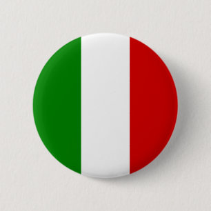 Macaron Rond 5 Cm Drapeau de l'Italie - bouton italien