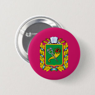 Macaron Rond 5 Cm Drapeau de l'oblast de Kharkiv