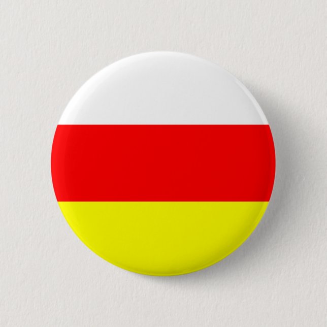 Macaron Rond 5 Cm drapeau de l'ossetie du sud (Devant)