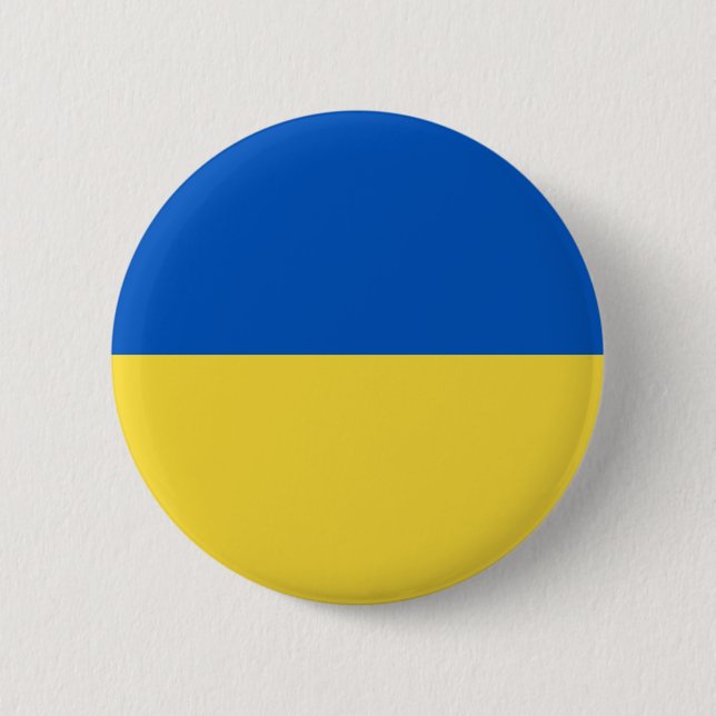Macaron Rond 5 Cm Drapeau de l'Ukraine (Devant)