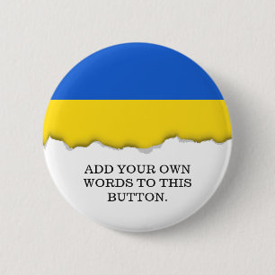 Macaron Rond 5 Cm Drapeau de l'Ukraine