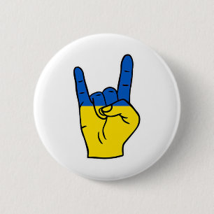 Macaron Rond 5 Cm Drapeau de l'Ukraine Fierté de l'héritage ukrainie