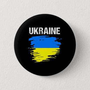 Macaron Rond 5 Cm Drapeau de l'Ukraine ukrainien de style grunge vin