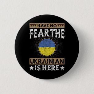 Macaron Rond 5 Cm Drapeau de l'Ukraine Ukrainiens fiers Hommes et Fe