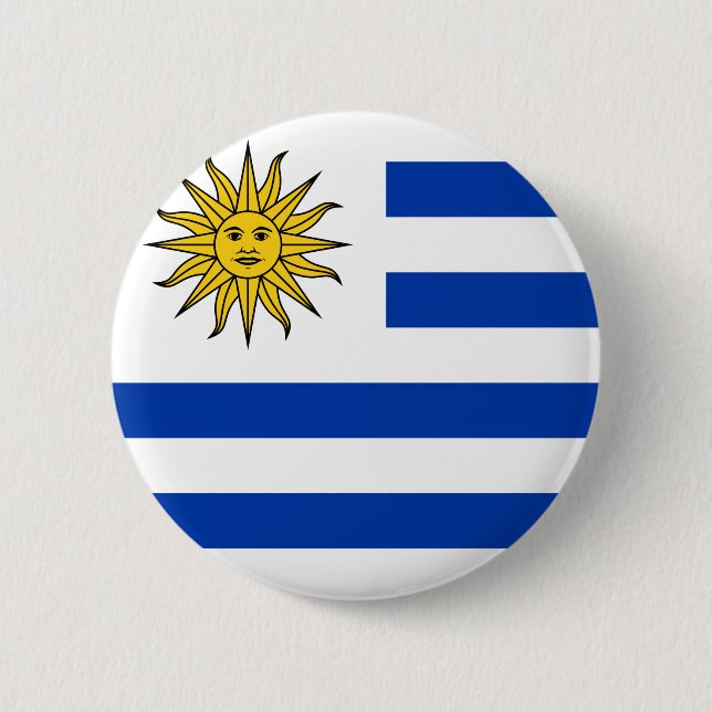 Macaron Rond 5 Cm Drapeau de l'Uruguay (Devant)