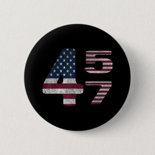 Macaron Rond 5 Cm Drapeau de marchandise Trump Fabriqué aux États-Un