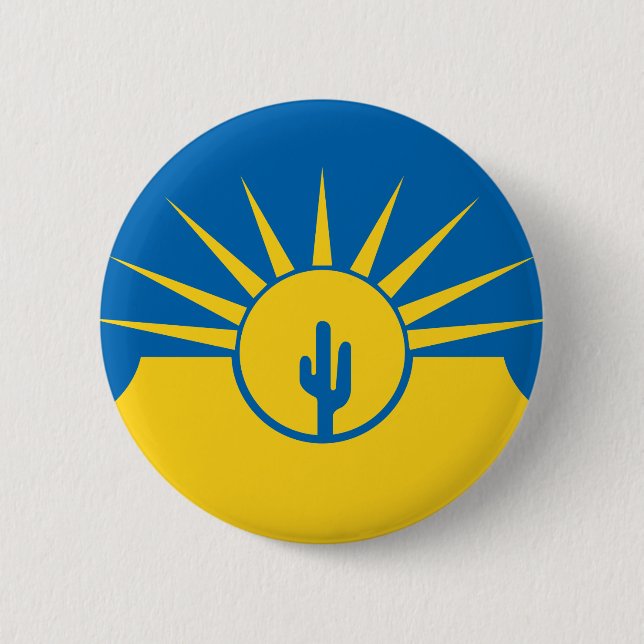 Macaron Rond 5 Cm Drapeau de Mesa, Arizona Pinback Button (Devant)