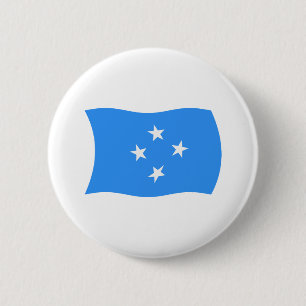 Macaron Rond 5 Cm Drapeau de Micronésie Bouton