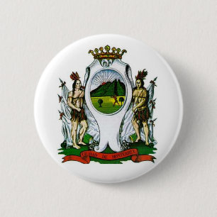 Macaron Rond 5 Cm Drapeau de Monterrey, Nuevo León - Bouton MEXICO