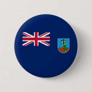 Macaron Rond 5 Cm Drapeau de Montserrat