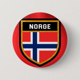 Macaron Rond 5 Cm Drapeau de Norge