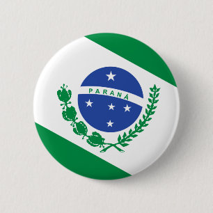 Macaron Rond 5 Cm Drapeau de Parana, Brésil
