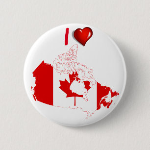 Macaron Rond 5 Cm Drapeau de pays canadien