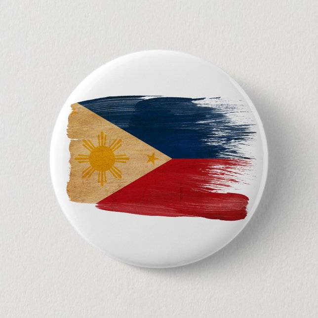 Macaron Rond 5 Cm Drapeau de Philippines (Devant)