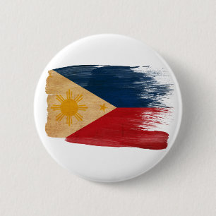 Macaron Rond 5 Cm Drapeau de Philippines
