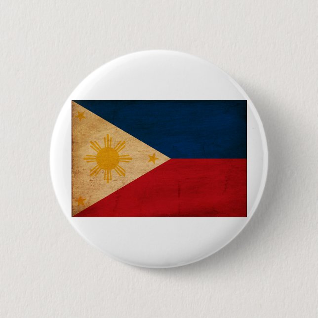 Macaron Rond 5 Cm Drapeau de Philippines (Devant)