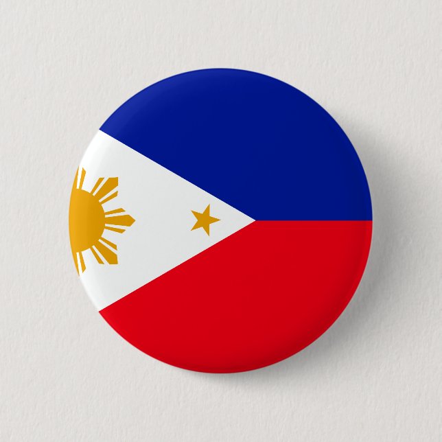 Macaron Rond 5 Cm Drapeau de Philippines (Devant)