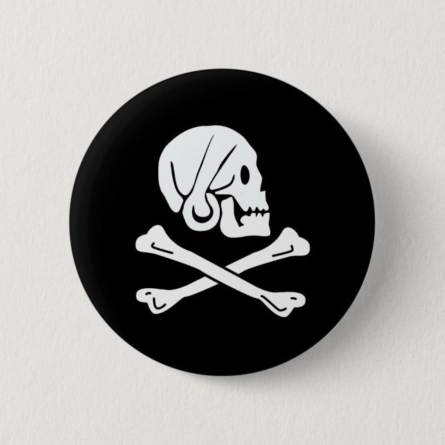 Macaron Rond 5 Cm Drapeau de pirate de Henry chaque (Devant)