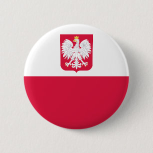 Macaron Rond 5 Cm Drapeau de Pologne