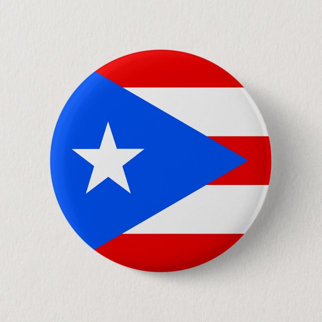 Macaron Rond 5 Cm Drapeau de Porto Rico (Devant)