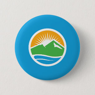 Macaron Rond 5 Cm Drapeau de Provo, Utah
