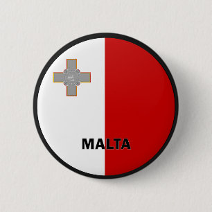 Macaron Rond 5 Cm Drapeau de qualité de rondeau de Malte