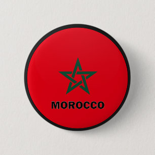 Macaron Rond 5 Cm Drapeau de qualité de rondeau du Maroc