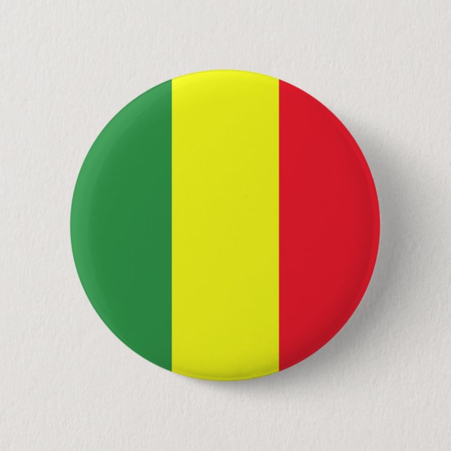 Macaron Rond 5 Cm Drapeau de Rasta (Devant)